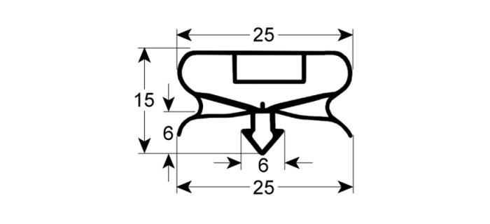 Burlete para frigorífico frenox an 410mm l 280mm