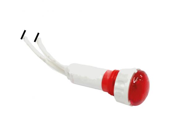 Piloto Rojo Ø10mm 200mm 230V Resistencia