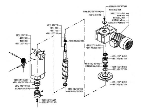Arandela inox motor reductor ice queen itv