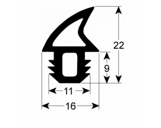 Burlete horno perfil 2757 para fimor y varios (1 metro)