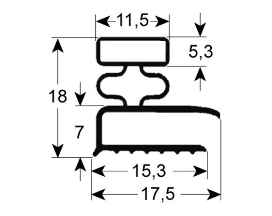 Burlete para frigorífico afinox an 322mm l 1552mm