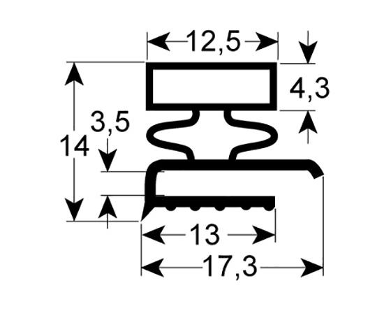 Burlete para frigorífico angelo-po an 459mm l 613mm