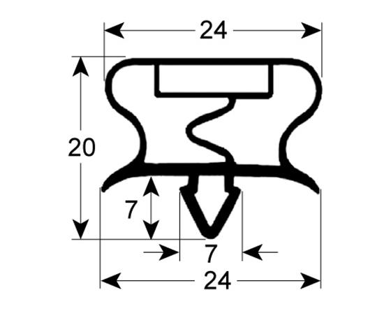 Burlete para frigorífico bonnet an 689mm l 1119mm