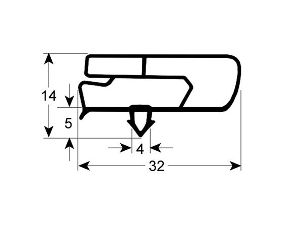 Burlete para frigorífico coreco an 473mm l 690mm