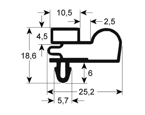 Burlete para frigorífico desmon an 290mm l 415mm