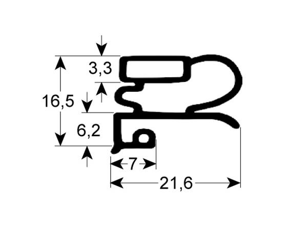 Burlete para frigorífico friulinox an 390mm l 634mm