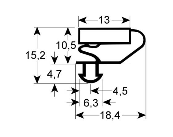 Burlete para frigorífico friulinox an 652mm l 1482mm