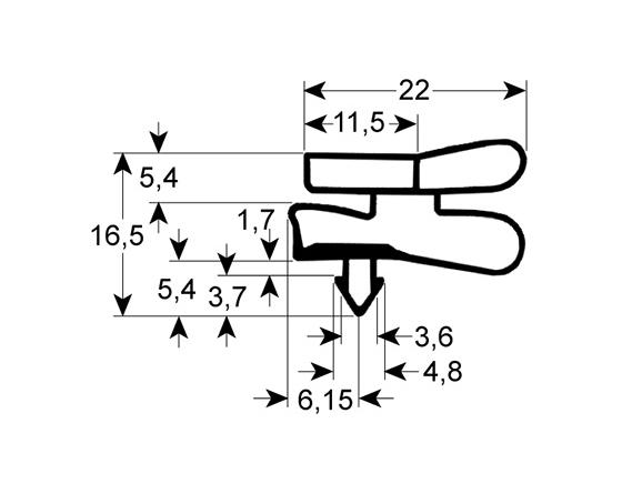 Burlete para frigorífico iarp an 637mm l 576mm