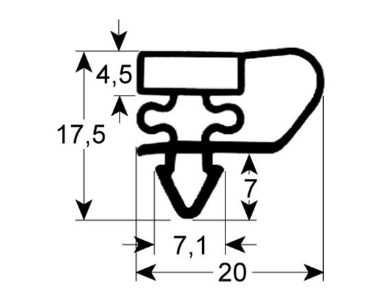Burlete para frigorífico ime turbo an 410mm l 437mm