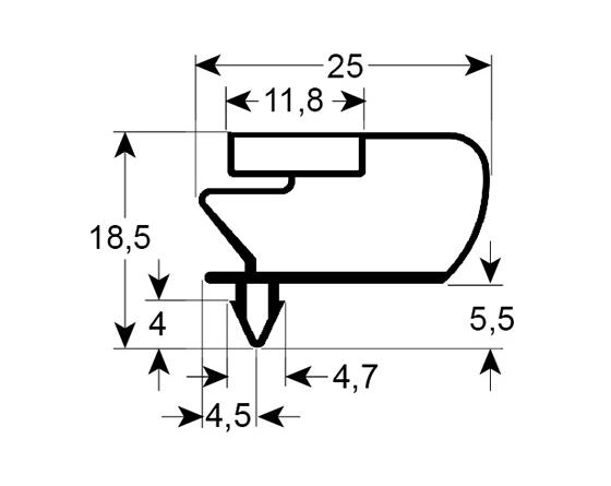 Burlete para frigorífico inomak an 670mm l 1620mm