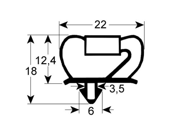 Burlete para frigorífico misa an 853mm l 1920mm