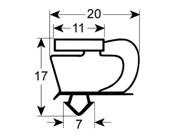 Burlete para frigorífico tefcold an 475mm l 665mm