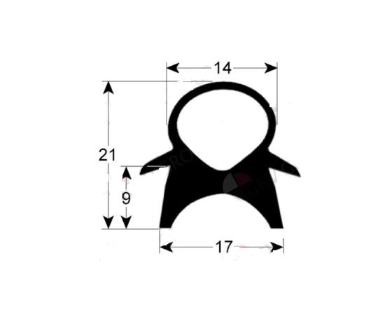 Burlete para puerta horno angelo-po perfil 2438 330x410mm