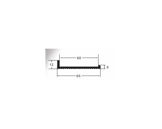 Burlete pvc n-7 negro l 10x60 e (tira 2m)