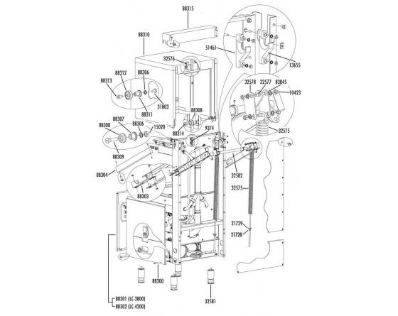 Embellecedor brazo capota lc-3800 lb