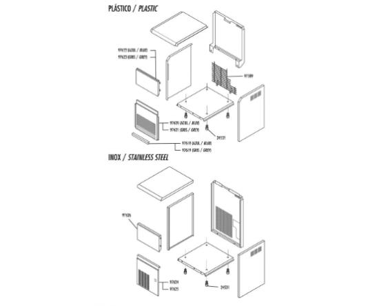Embellecedor panel inferior frontal cb184