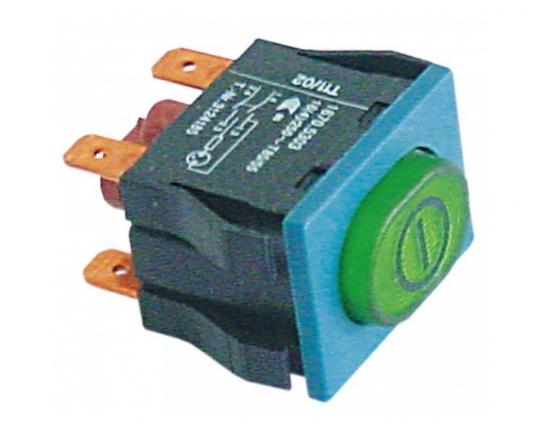 Interruptor verde 30x22mm 230v bipolar winterhalter
