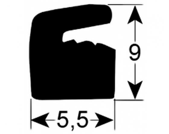 Junta de tapa an 5,5mm h 9mm silicona ue 10m