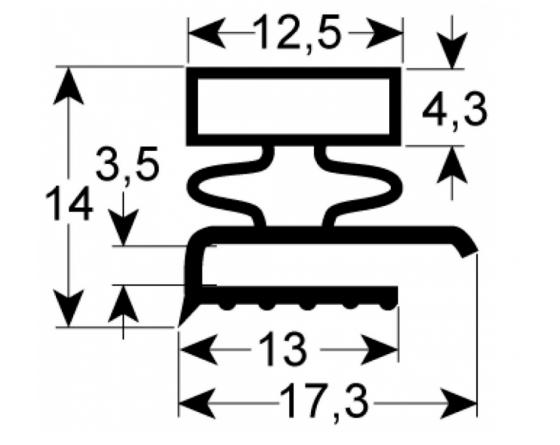 Junta para frigorífico perfil 9140 l 2500mm