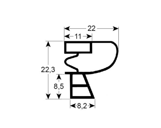 Junta para frigorífico perfil 9950 l 2500mm