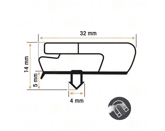 Burlete Puerta 370x548mm Fagor