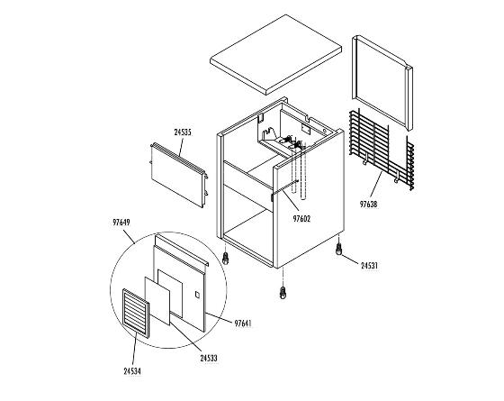 Panel inferior frontal fabricador hielo