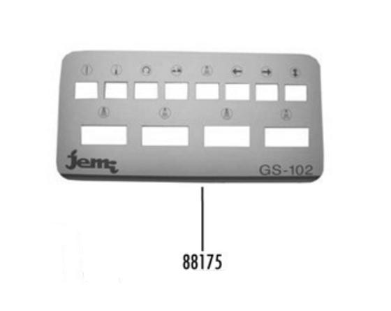 Pegatina panel mandos gs-102 hidraulico jemi