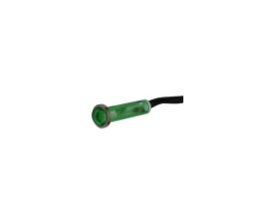 Piloto verde Ø6mm 230v con cable