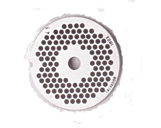 Placa picadora carne nº22 diametro 3mm