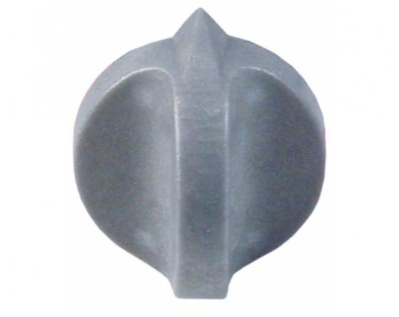 Pomo interruptor marca cero ø 40mm eje ø 6x4,6mm parte plana arriba negro