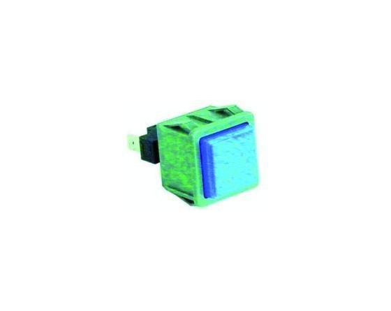 Pulsador azul 28x28mm c40/lp1 dihr