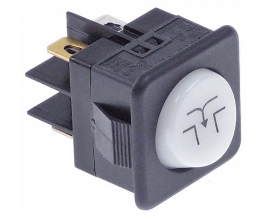 Pulsador blanco 25x25mm 230v bomba de desagÜe jemi