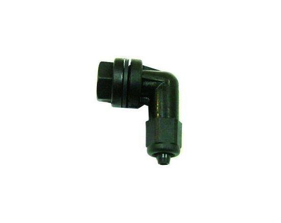 Racor codo plastico corto bomba peristaltica