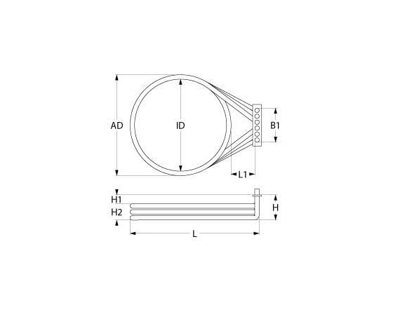 Resistencia 4900w 230v espirales 2 unox xb893