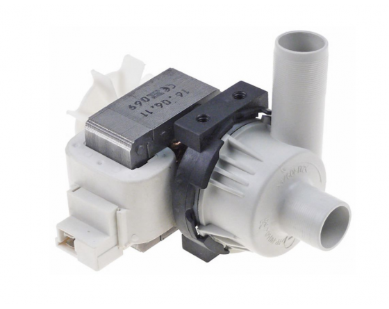 Bomba de desagüe 220-240V 50Hz 80W entrada ø 24mm salida ø 24mm dirección de rodadura derecho Cookmax, Ecomax, Hobart