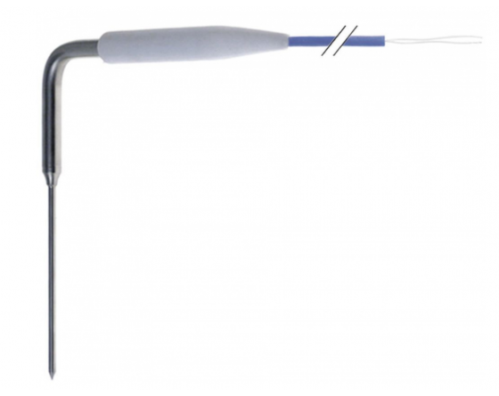 Sensor al corazón Pt100 universal acodado sonda -40 a +120°C cable -10 a 100°C cable PVC