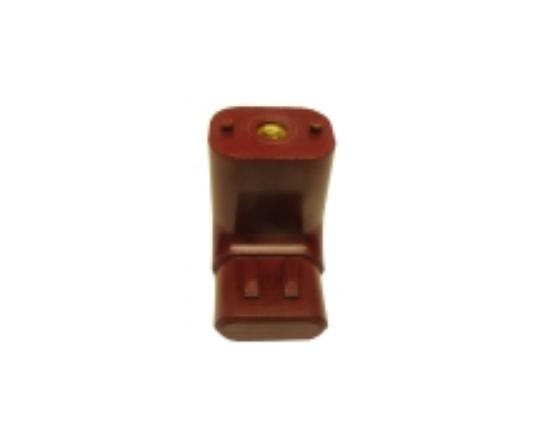 Soporte tirador baquelita en l rojo