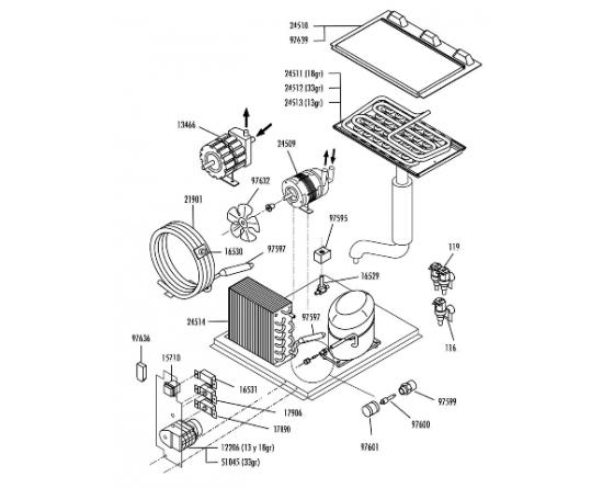 Tapa evaporador fabricador hielo