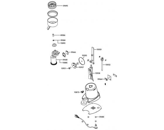Tapa inferior palanca exprimidor ecp-p15 edesa