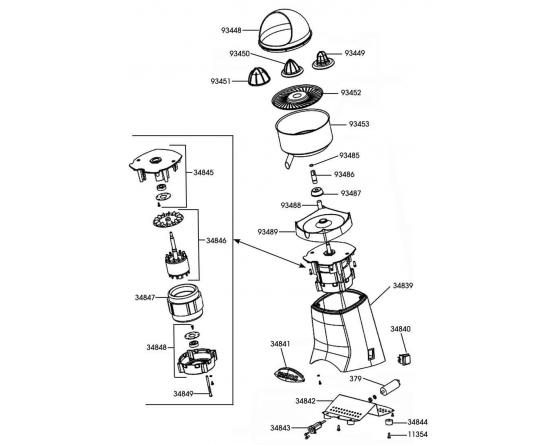 Tapa superior motor exprimidor nº 52 santos