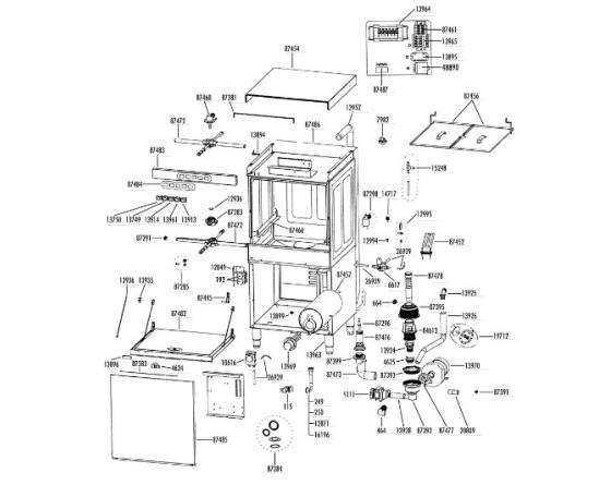 Tapa trasera carroceria sl-800/sl-800b sammic