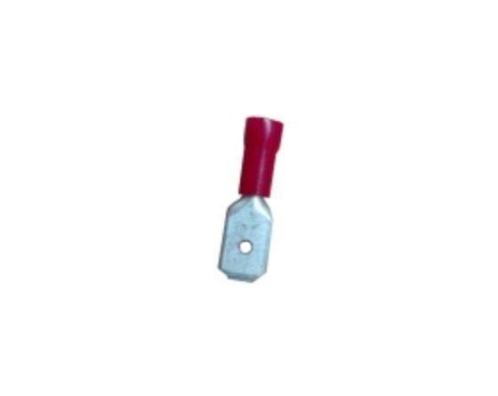 Terminal aislado faston macho 6.4 1.5mm rojo