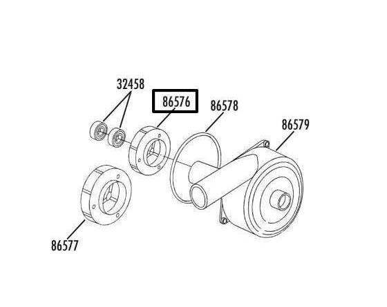 Turbina bomba lavado 0,33hp Ø80mm dihr