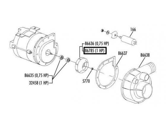 Turbina bomba lavado 1hp gastro 750 dihr