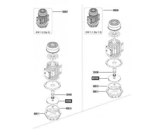 Turbina bomba lavado cap 15 hoonved