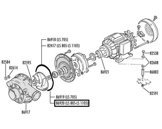 Turbina bomba lavado ls805-1105 rancilio