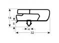 Burlete 1457x636mm puerta carne 200 fagor