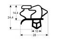 Burlete para frigorífico  bonnet  an 637mm l 1512mm