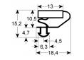 Burlete para frigorífico friulinox an 652mm l  1482mm
