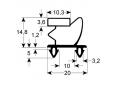 Burlete para frigorífico sufrigo an 648mm l 1533mm